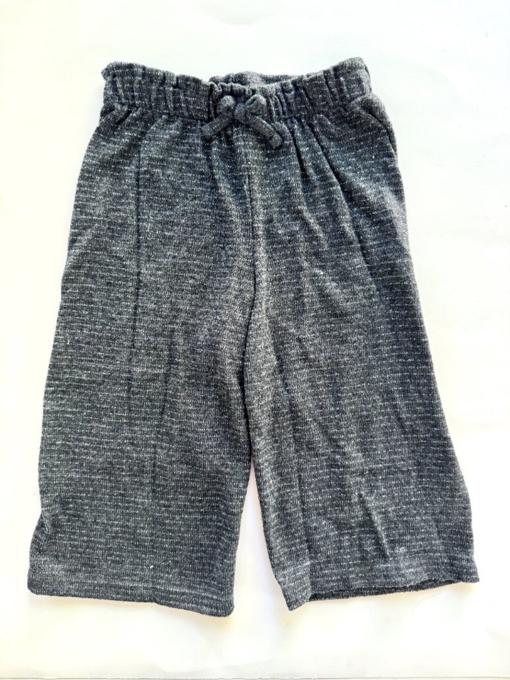 Zara Kids Girls Metallic Knit Wide Leg Pants 2-3Y